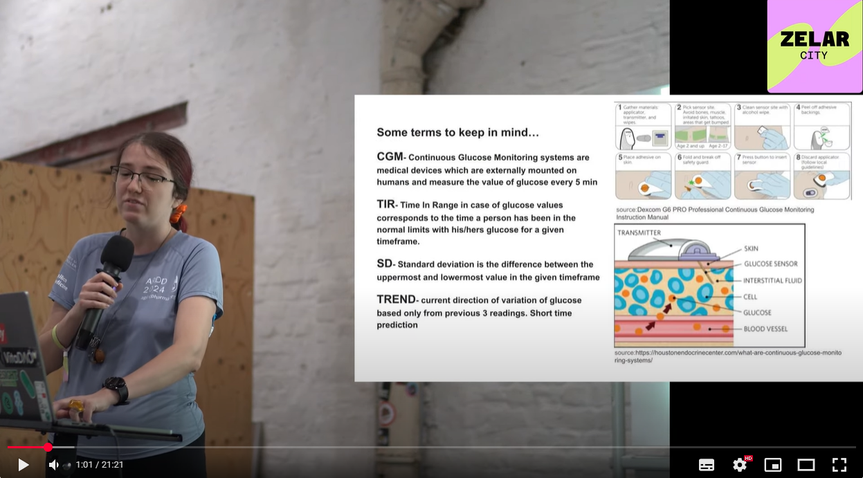 Livia Zaharia presenting GlucoseDAO at Zelar in Berlin